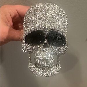Rhinestone skull bracelet